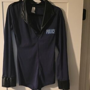 Navy Blue Police Costume Mini Dress